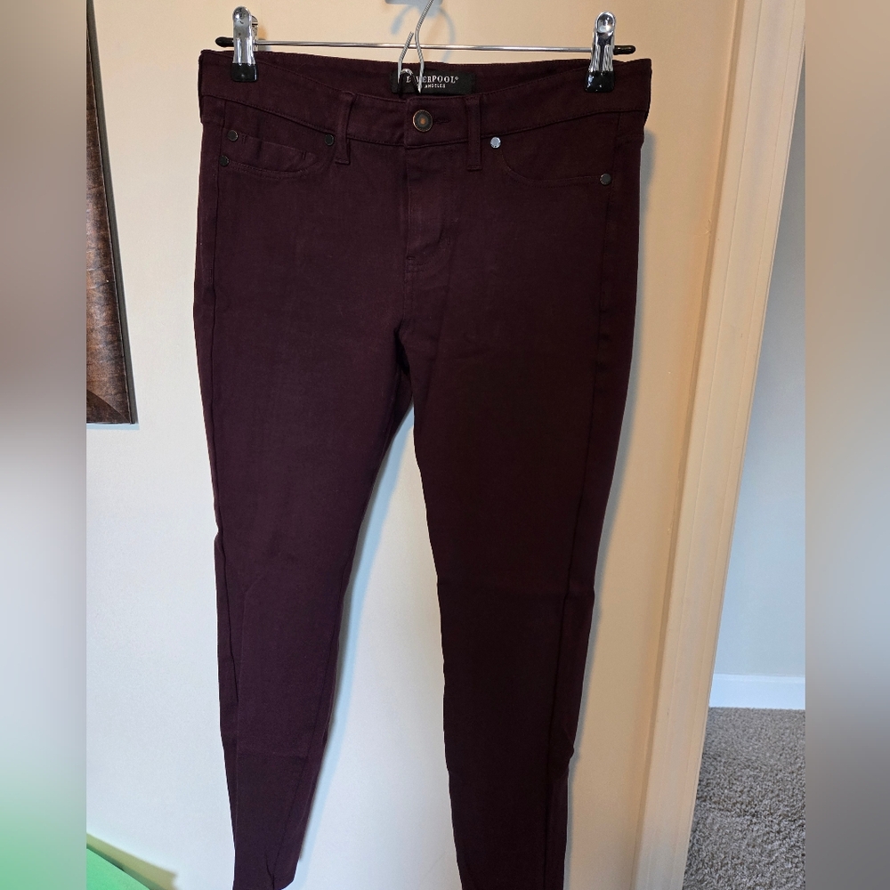 Liverpool Women's Dark Burgundy Skinny Jeans